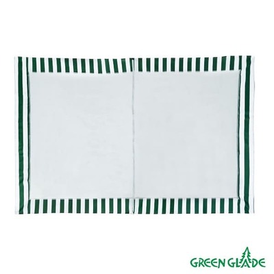Стенка для садового тента Green Glade 1,95х2,95м полиэстер с москитной сеткой зеленая 4130
