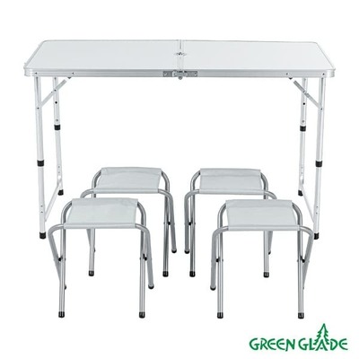 Набор мебели для пикника Green Glade M790-1 (мраморный белый)