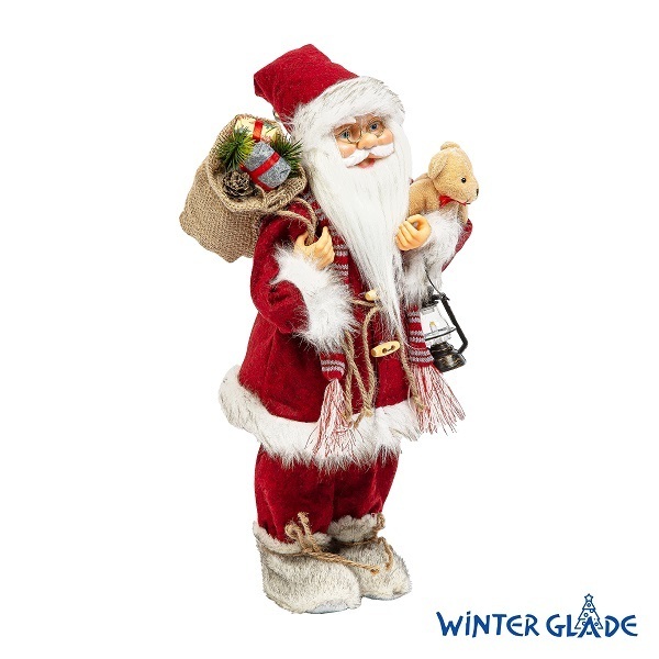 Фигурка Дед Мороз 46 см (красный вельвет) M1621 новогоднее украшение