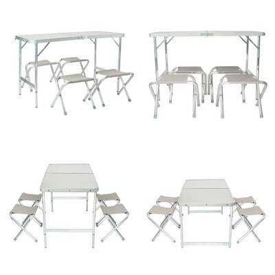 Набор складной туристической мебели Green Glade P749 белый стол и 4 стула